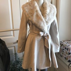 Ever New Faux Fur Skirt Coat- US 6